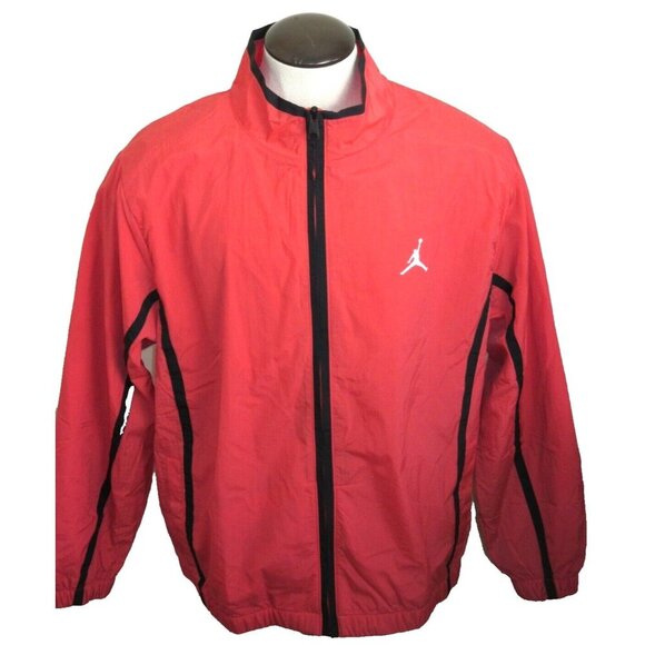 Jordan Men's Essentials Woven Flight Jacket Lobster Red Black Sizes NWT - Picture 1 of 7
